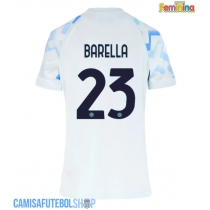 Camisa de time de futebol Inter Milan Nicolo Barella #23 Replicas 2º Equipamento Feminina 2025-26 Manga Curta
